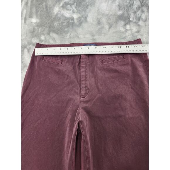 Dockers Flat Front Mid Rise Trouser Pants Size 30 Burgundy Purple Stretch Office - Picture 6 of 10